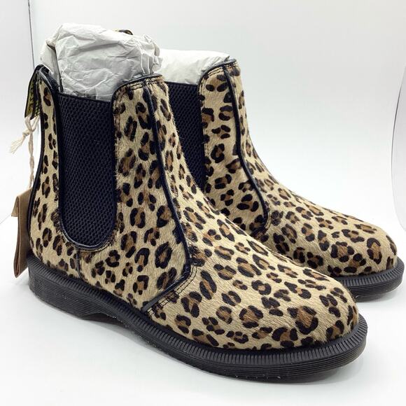 Doc Martens Flora Leopard Calf Hair Kensington Chelsea Boot US 6 $140 NEW - Picture 5 of 12